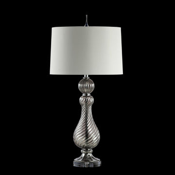 Murano 32" Swirled Crystal/Glass LED Table Lamp - JONATHAN Y